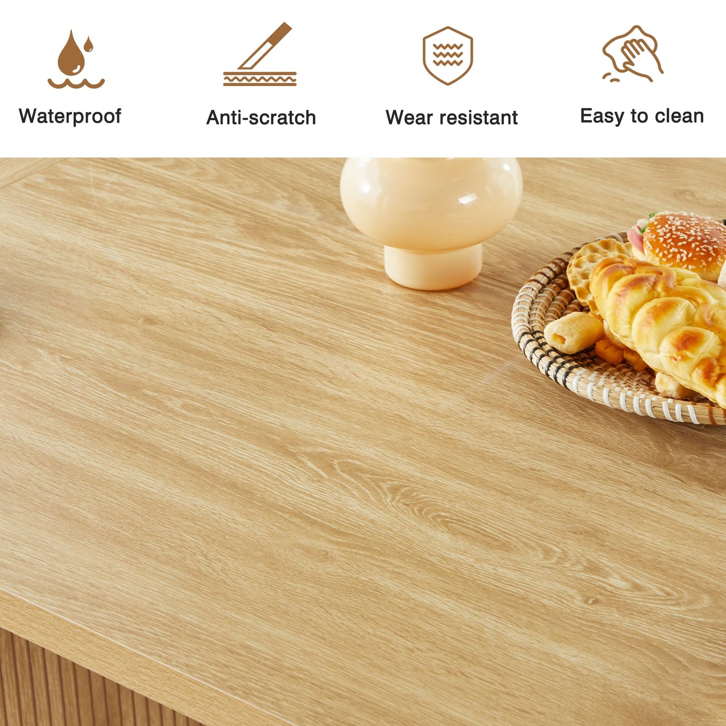 Natural  Kitchen Dining Table