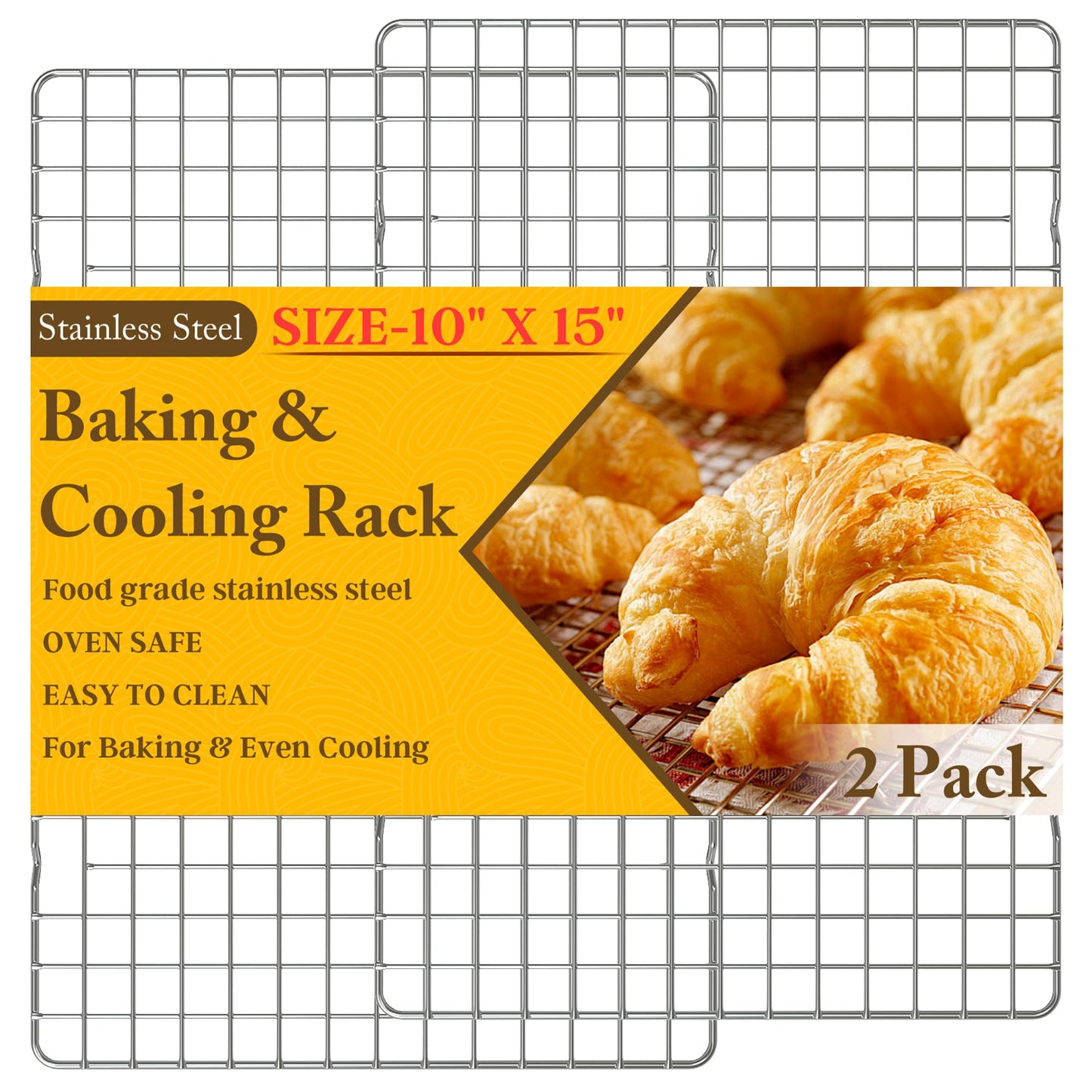 Silver Cooling Racks for Cooking and Baking