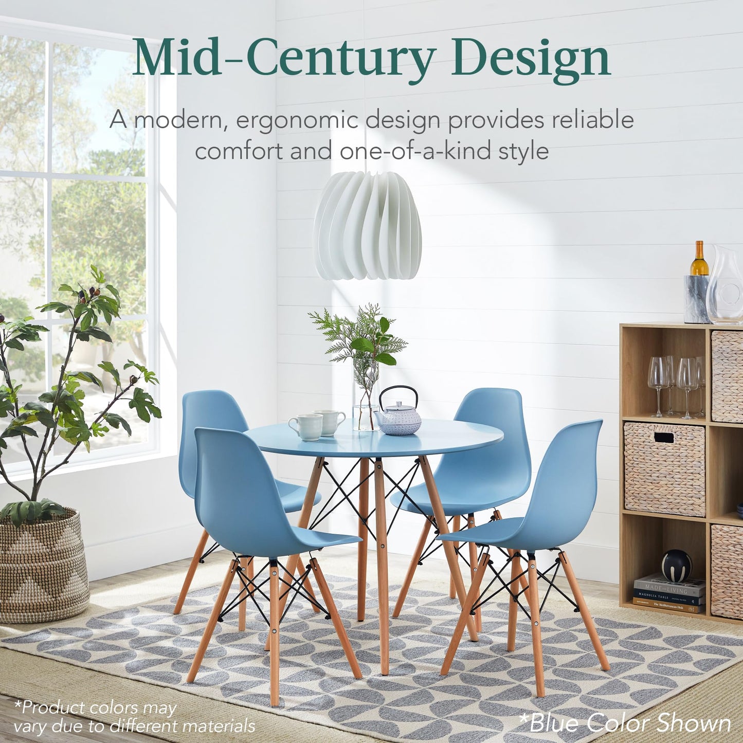 Beige/Walnut Dining Set