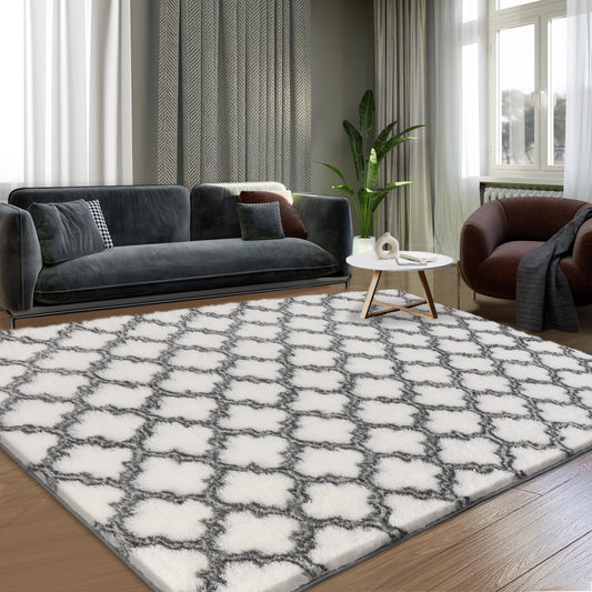 White/Black Area Rugs