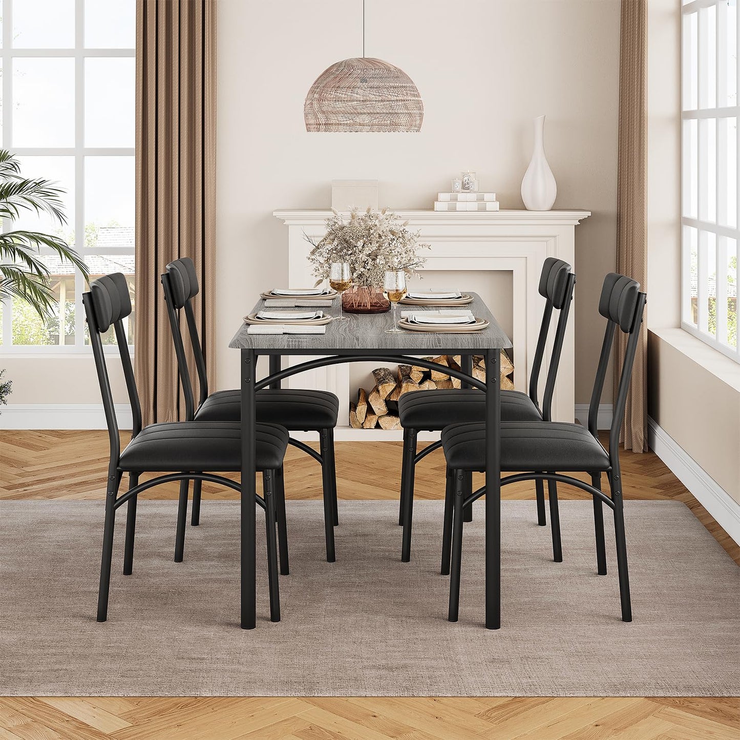 Rustic Gray Dining Table Kitchen