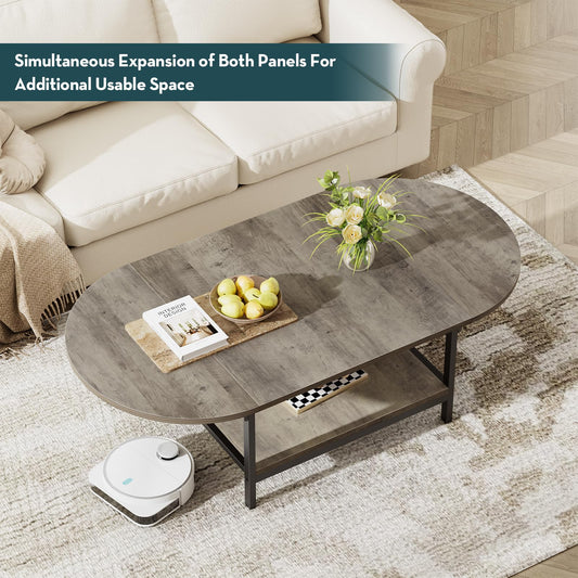 2-Tier Extended Coffee Table rustic