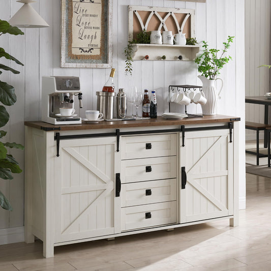 Farmhouse Sideboard Buffet Cabinet with Storage