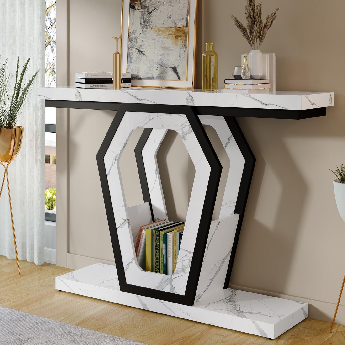 Openwork Bracket Sofa Table