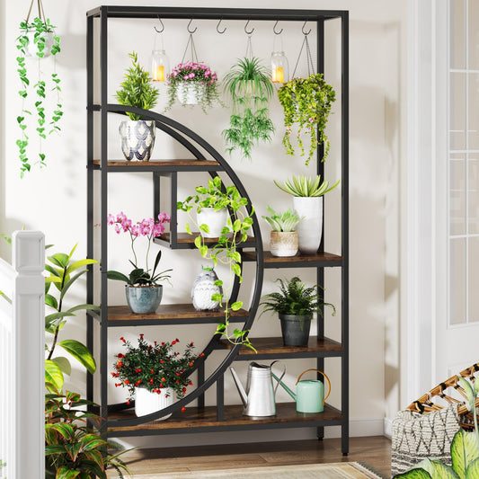 70.9" Tall Half Moon Shaped Plant Stand