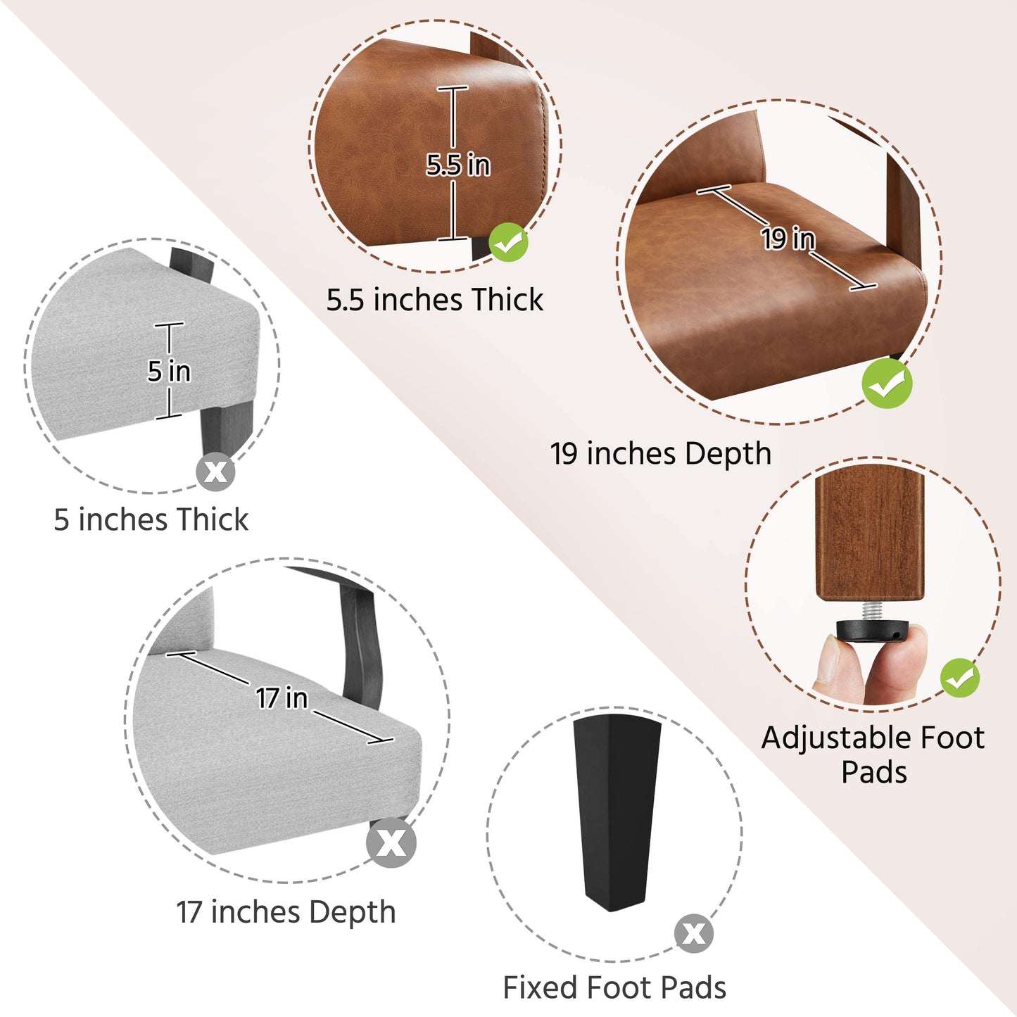 PU Leather Accent Chair