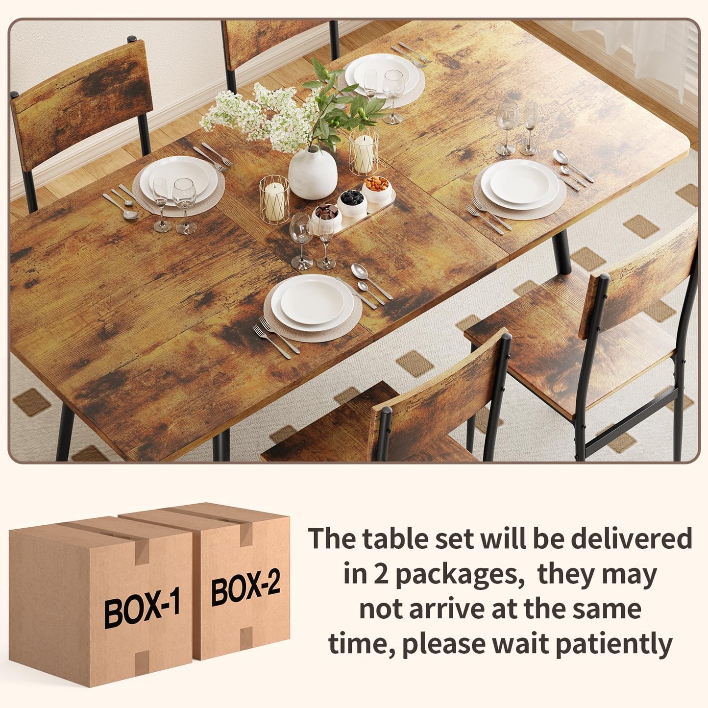 Extendable Dining Table Set