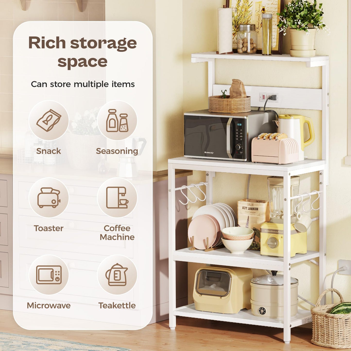 White Kitchen Rack
