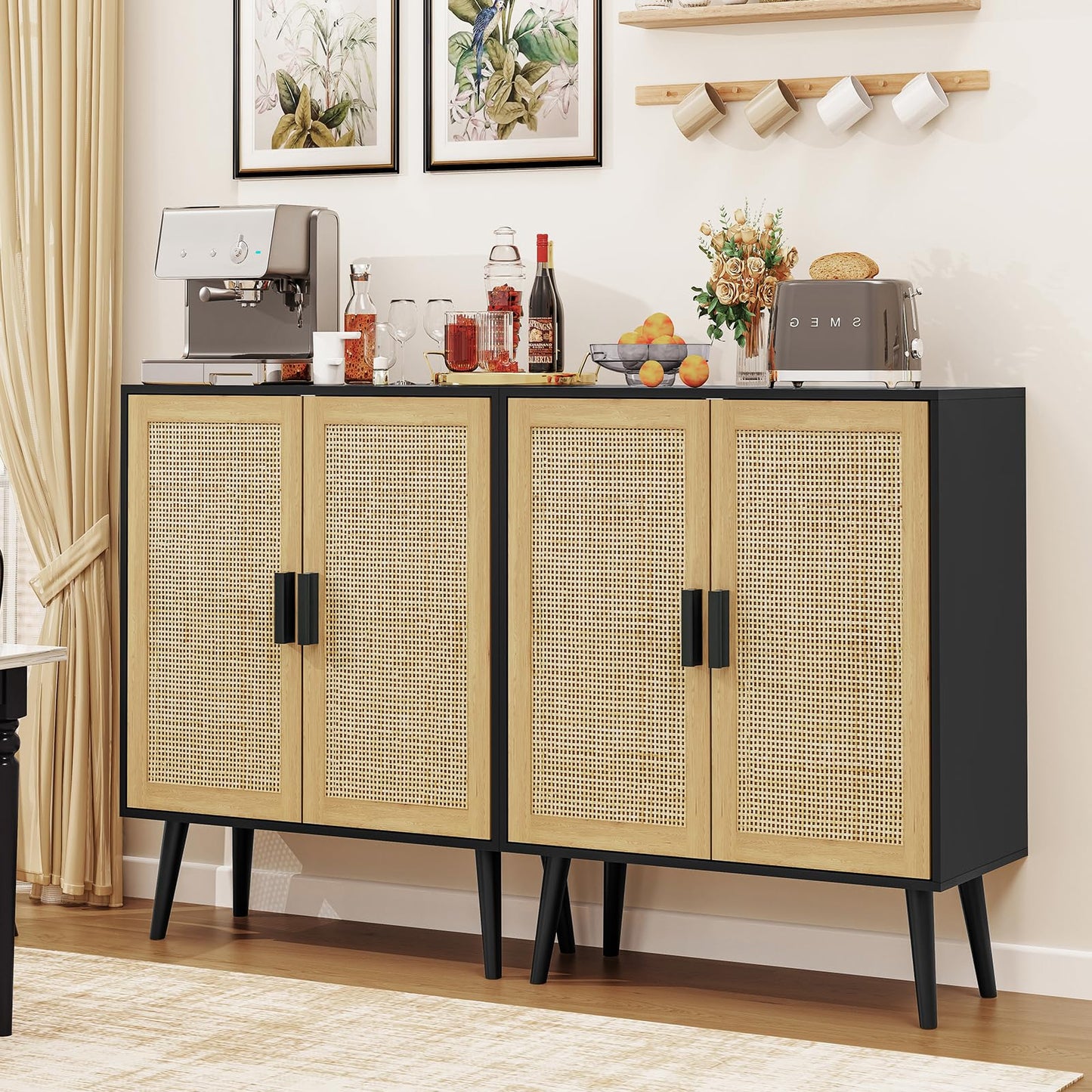 Storage Cabinet with Adjustable Shelf & Doors