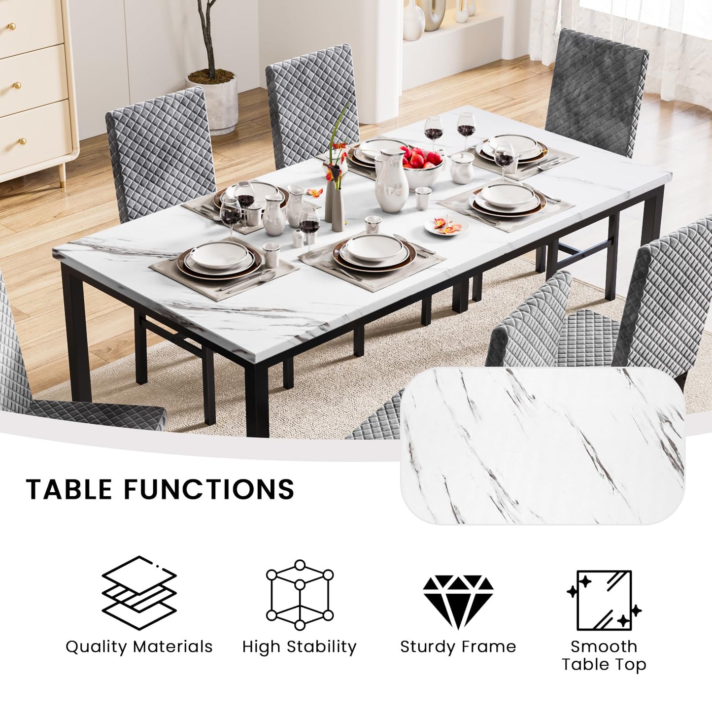 Grey Dining Table Set