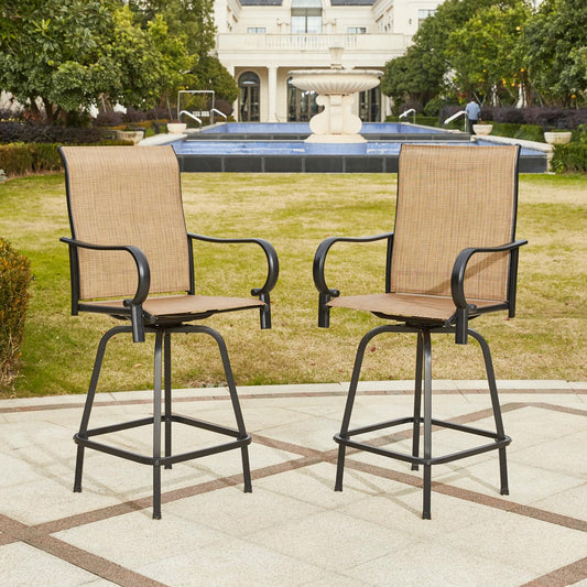 Modern Outdoor Bar Stools - Set of 2
