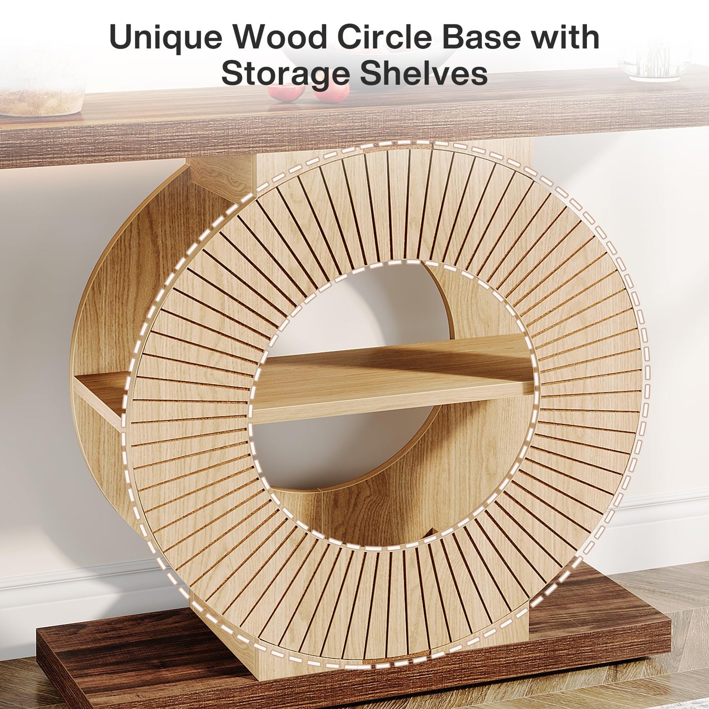 Entryway Sofa Table with Shelves
