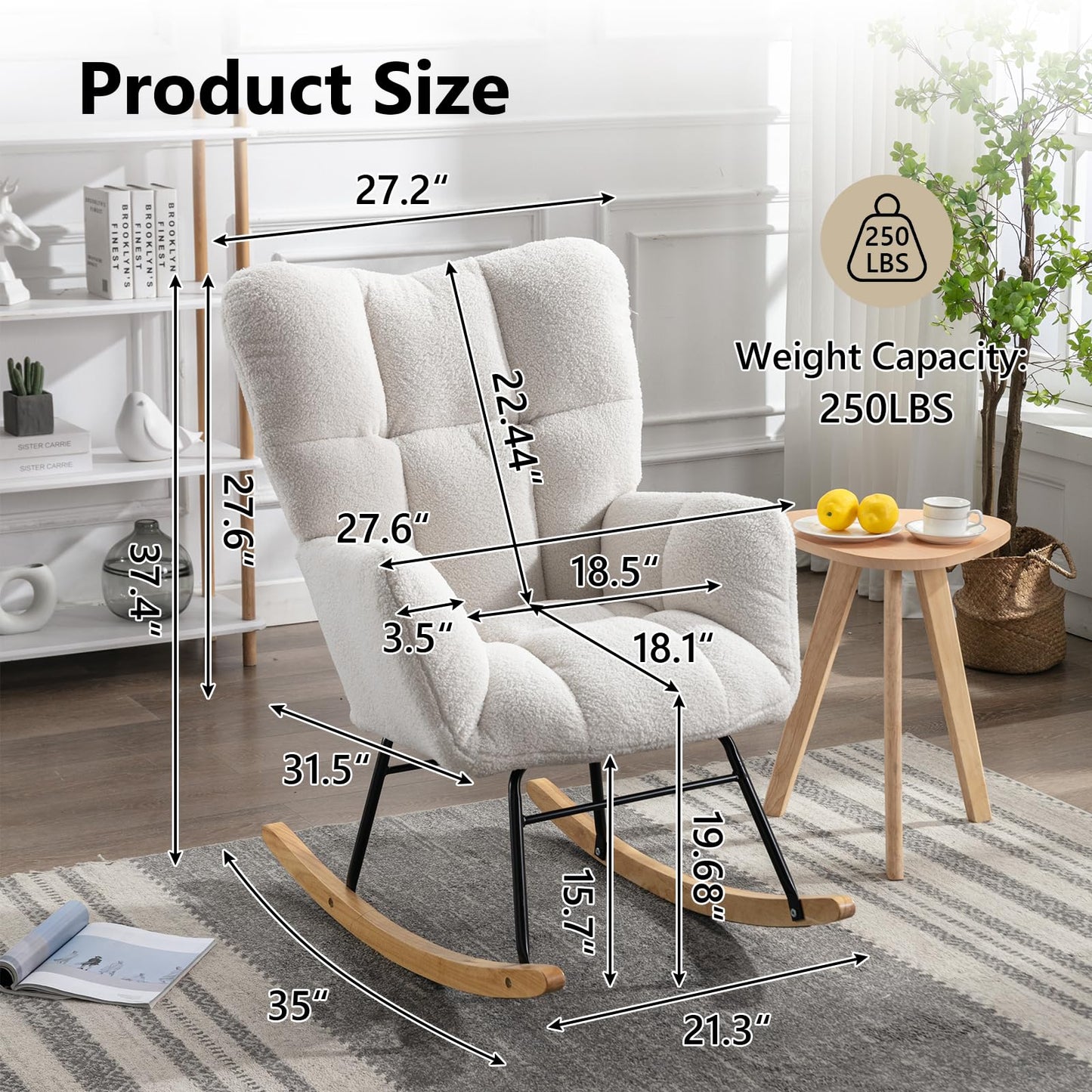 Upholstered Rocking Accent Chair