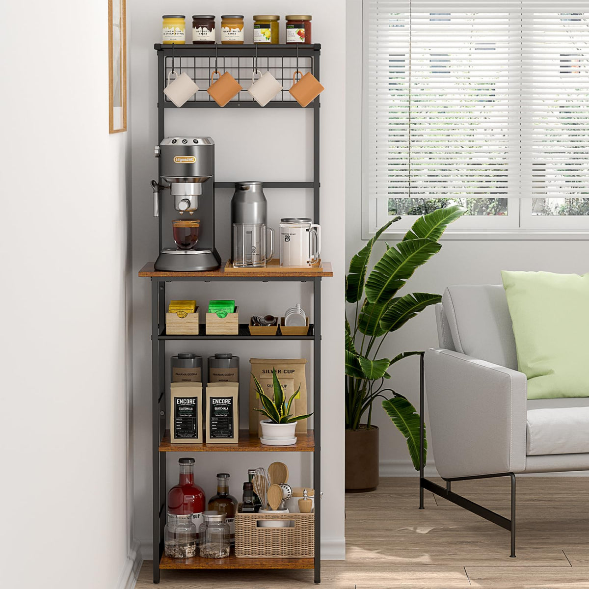 Kitchen Bookcase Rack Brown Bookcases & Shelves Kitchen T Rack – Imtinanz