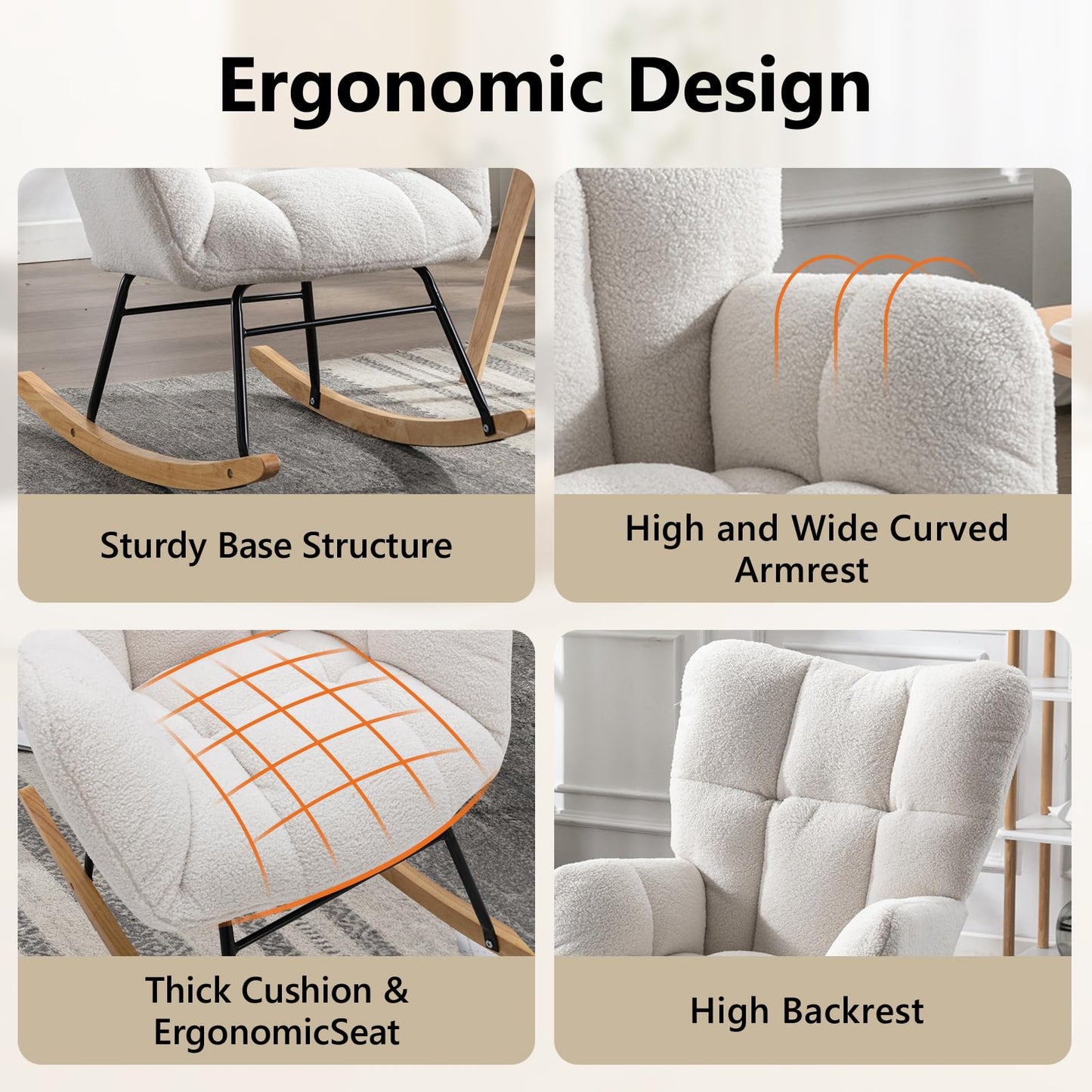 Upholstered Rocking Accent Chair