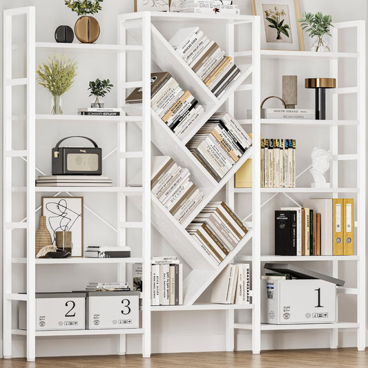 White 5 Tier Book Shelf