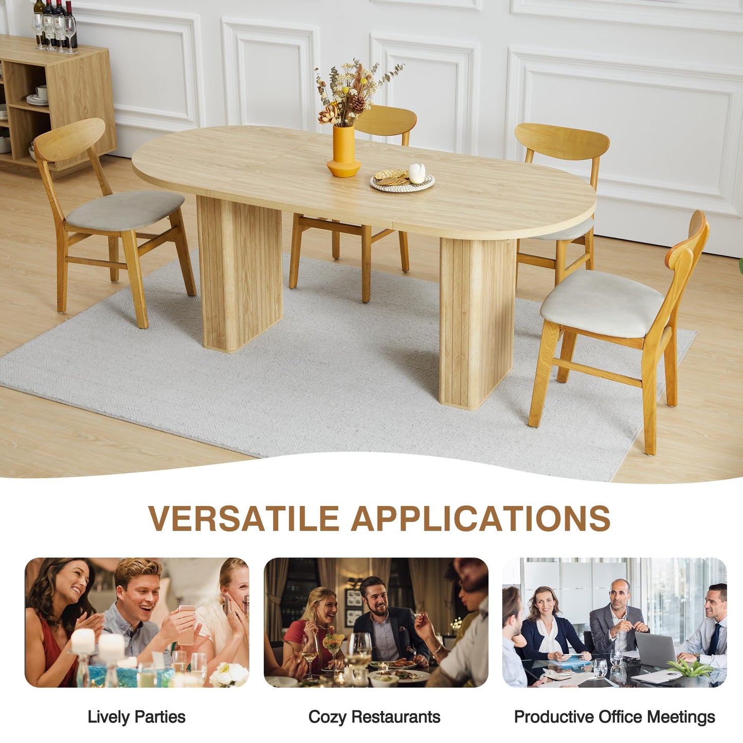 Natural  Kitchen Dining Table
