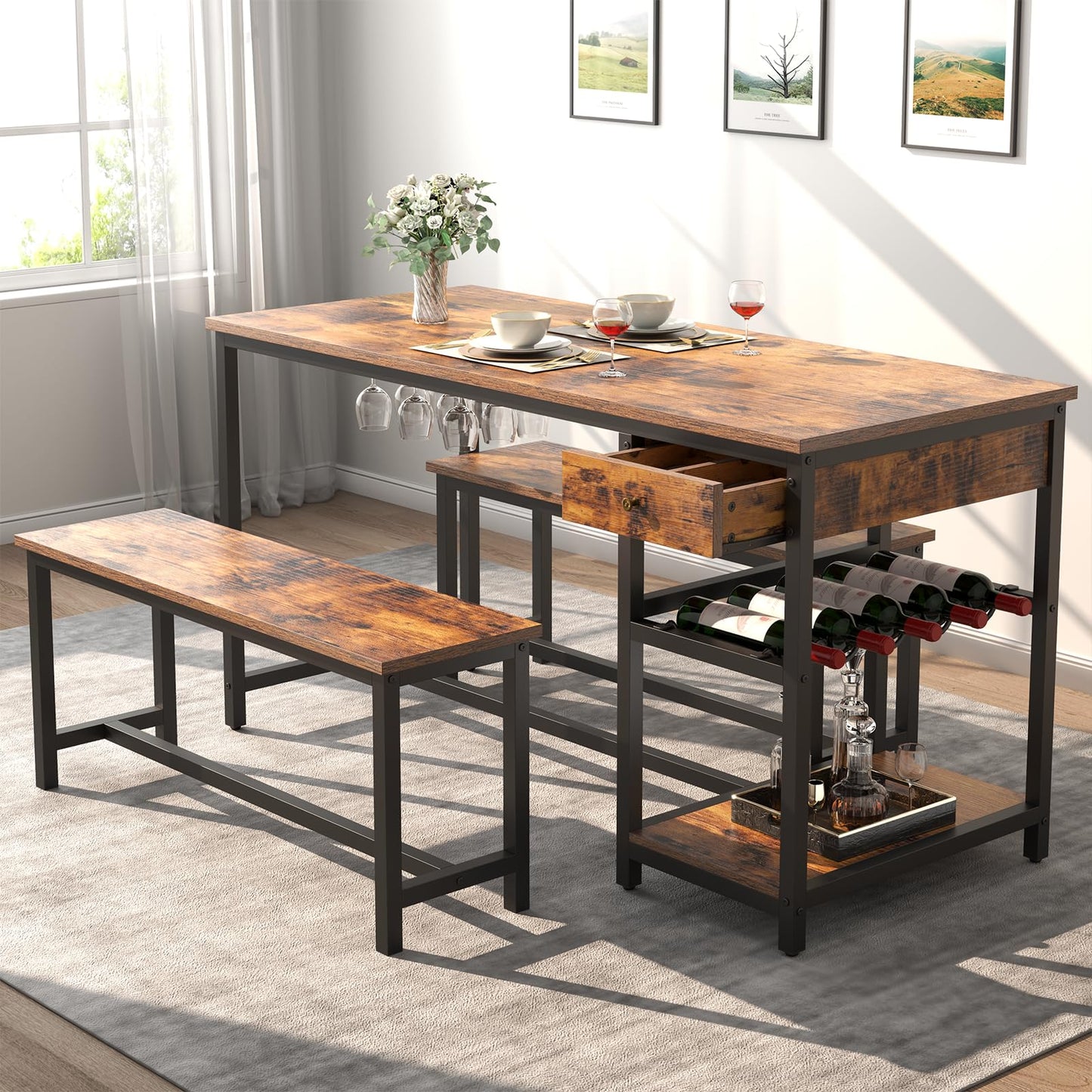 Brown Dining Table Kitchen