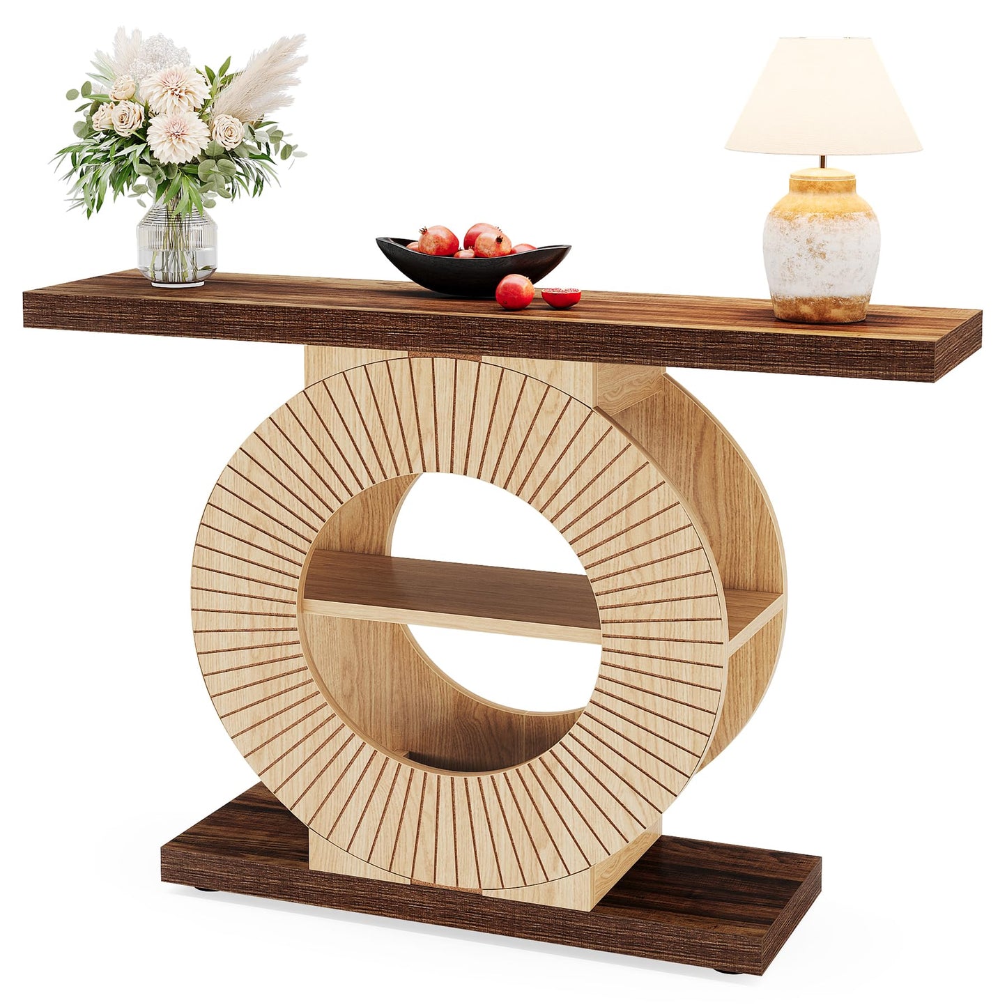 Entryway Sofa Table with Shelves