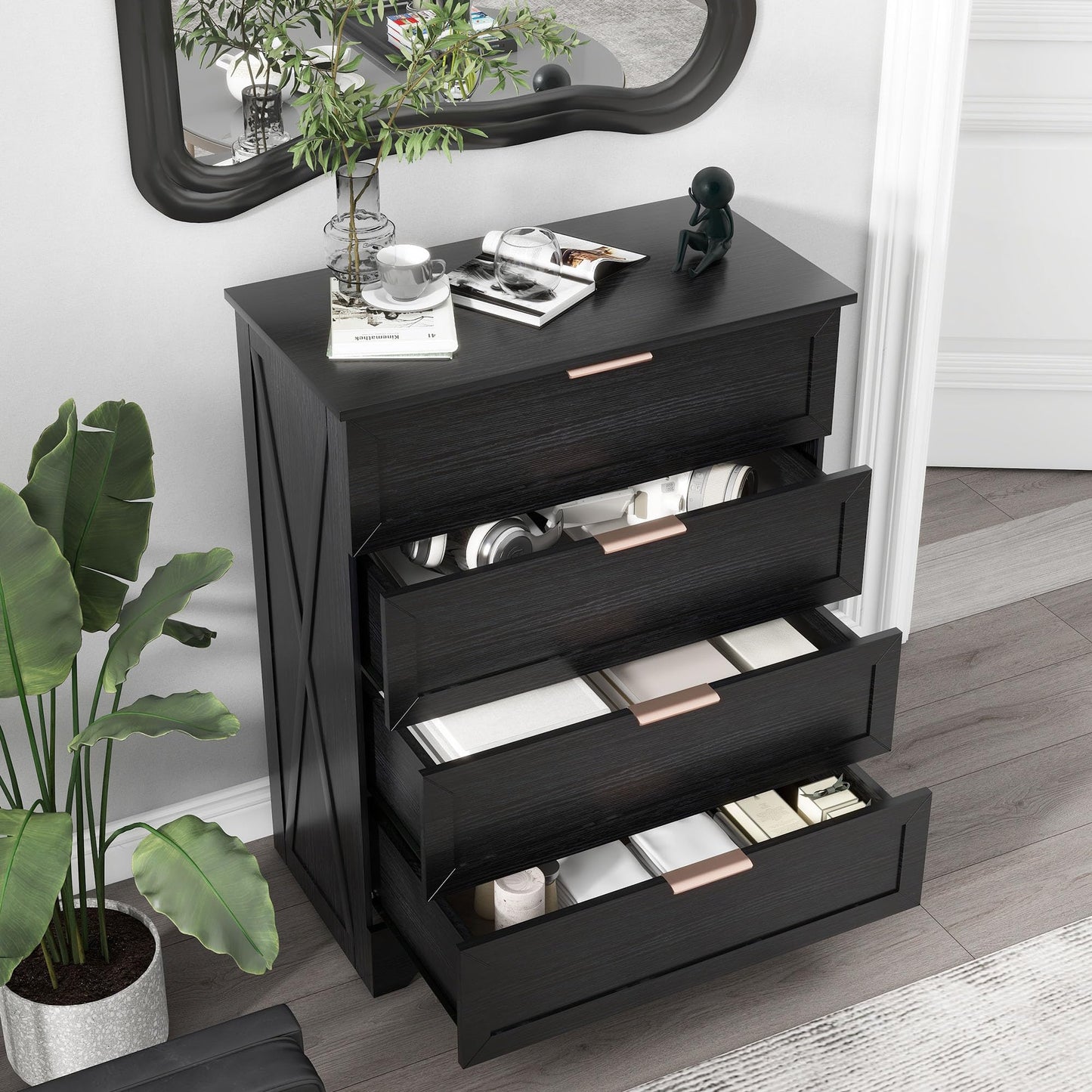4 Drawer Dresser for Bedroom - Chest of Drawers