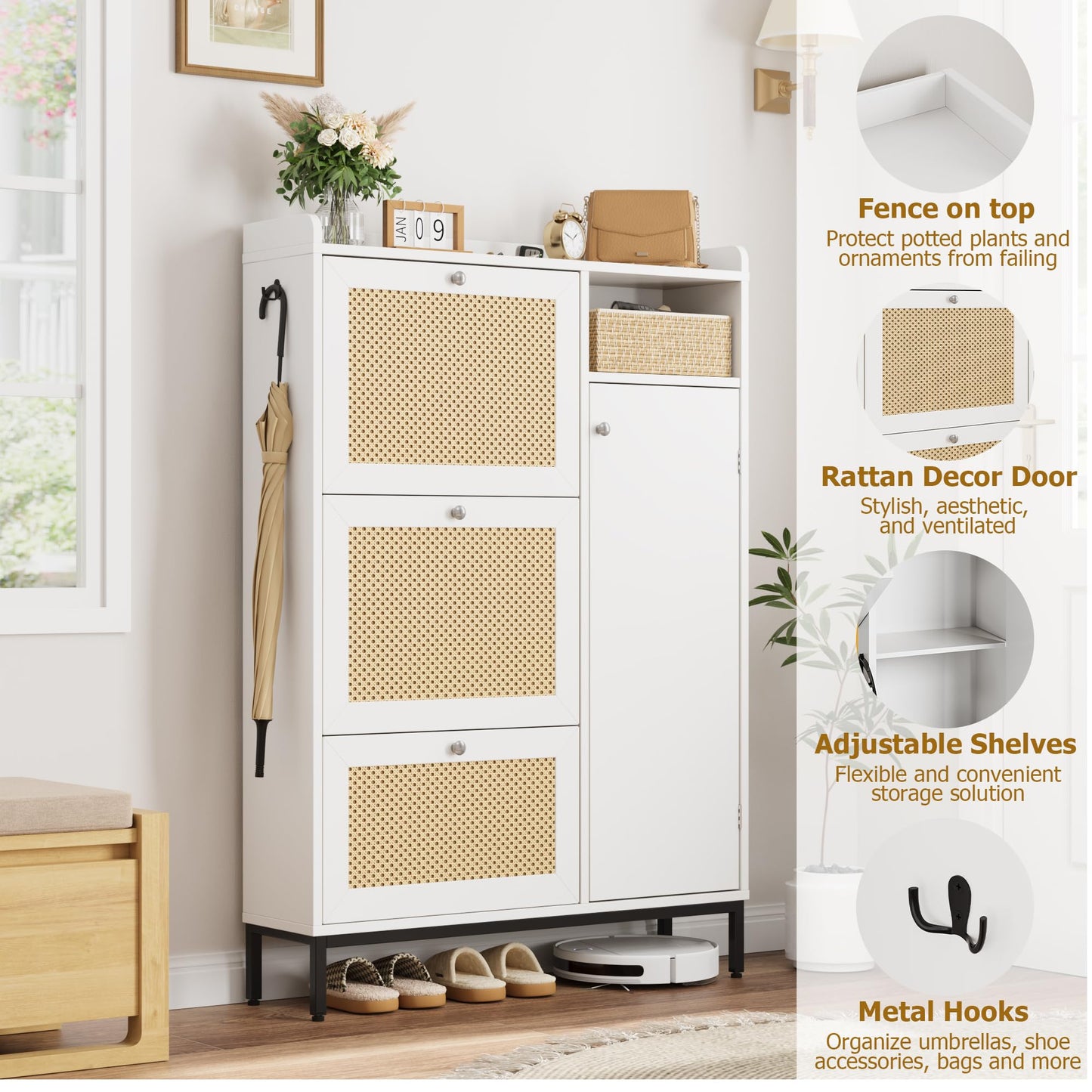 4-Tier Shoe Storage Cabinet