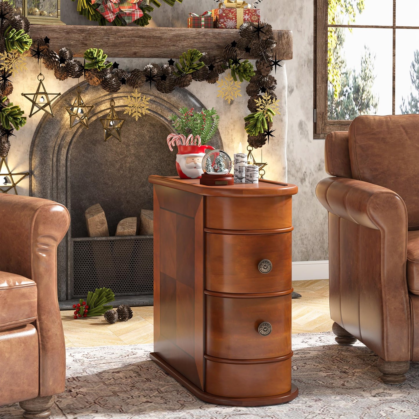 Wood End Table Set