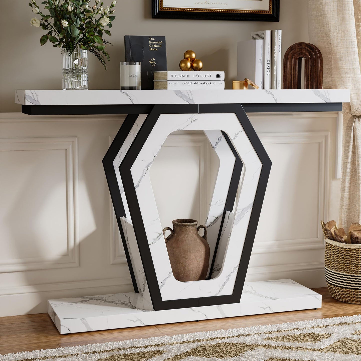 Openwork Bracket Sofa Table