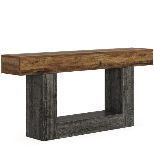 2-Tier Entryway Table with U-Shaped Base