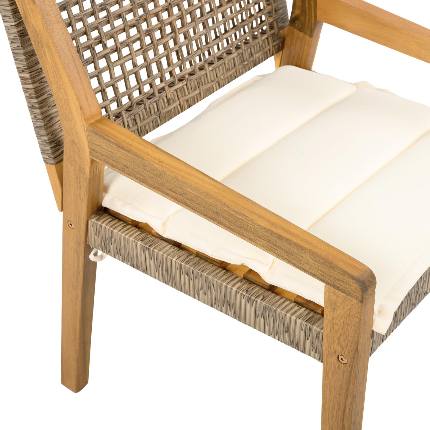 Wooden Patio Dining Set for 4 - Acacia Wood