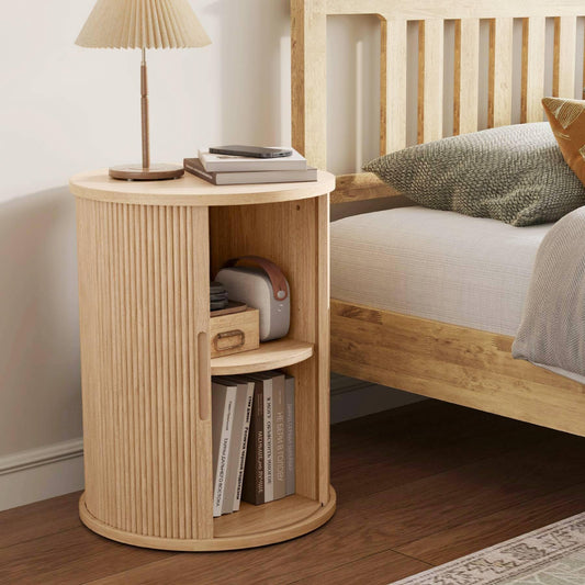 HOME Round End Table And Ample Storage