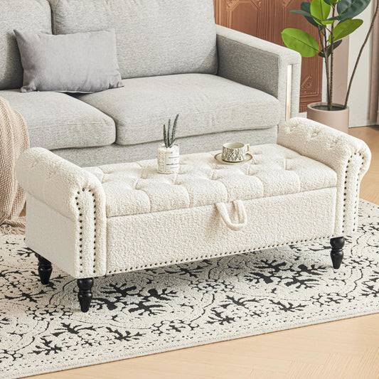 Modern Storage Ottoman Bench