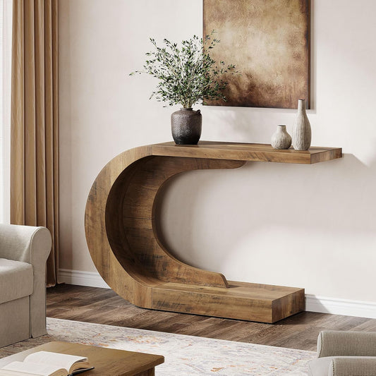 43.3" Mid-Century Modern Console Table for Entryway