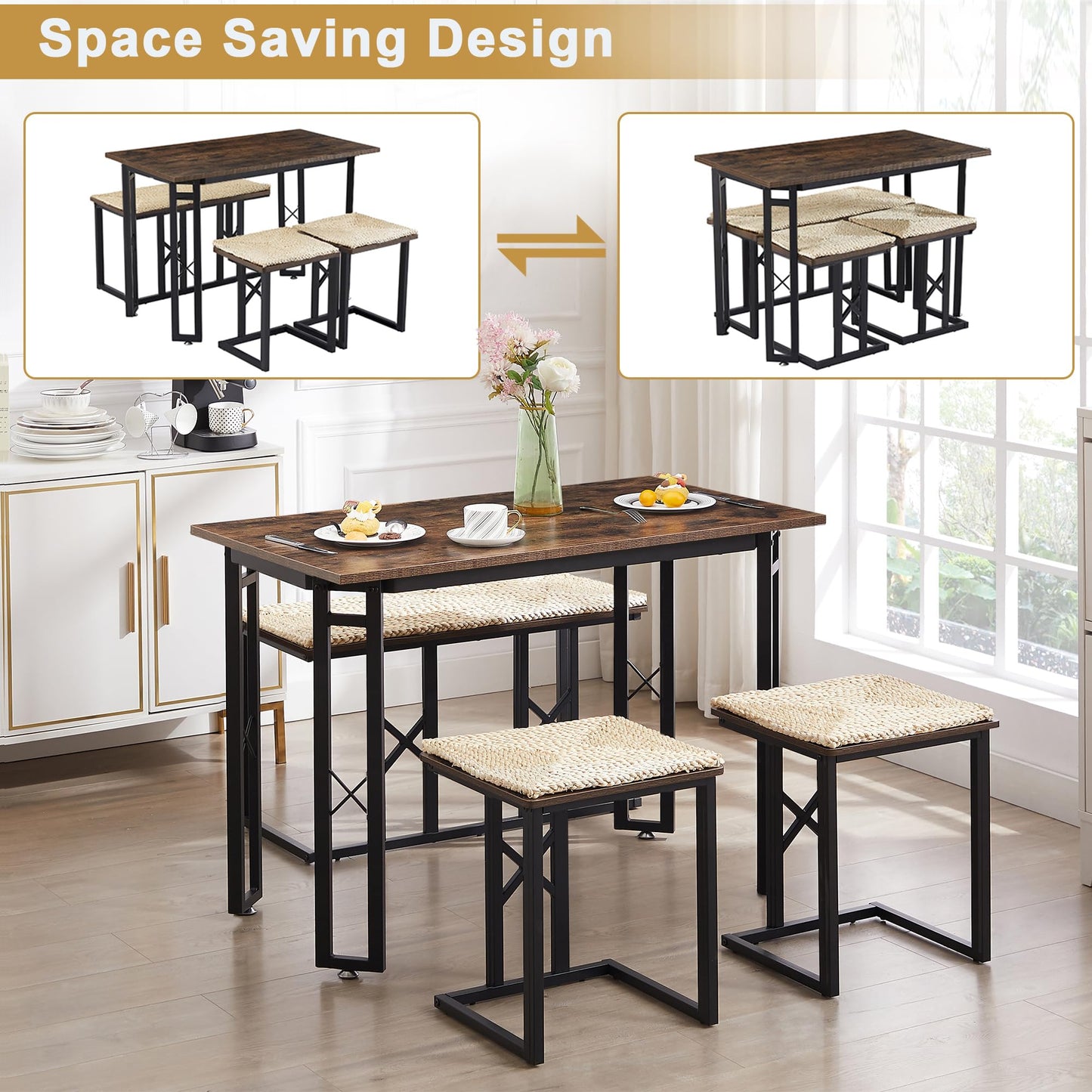 Dining Table Sets, Farmhouse Small Kitchen
