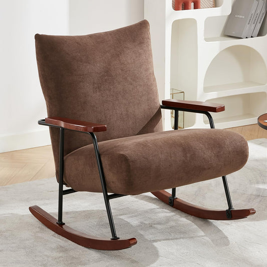 Modern Rocking Chair, Upholstered Armchair