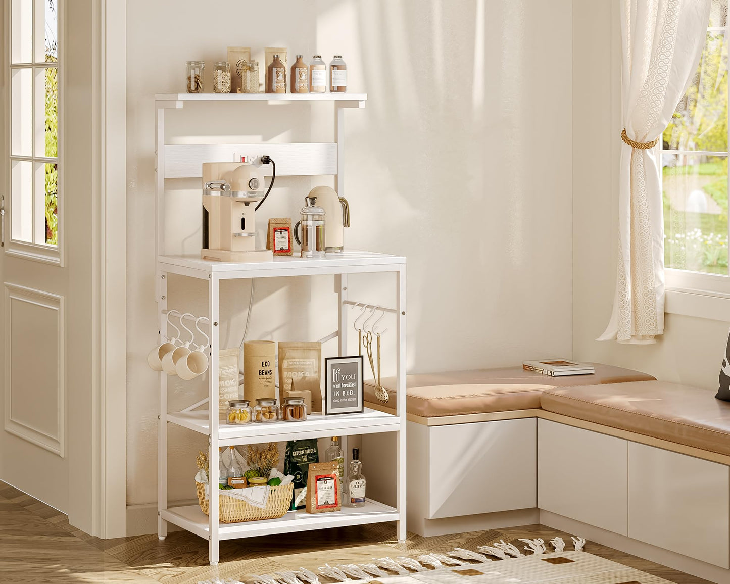 White Kitchen Rack