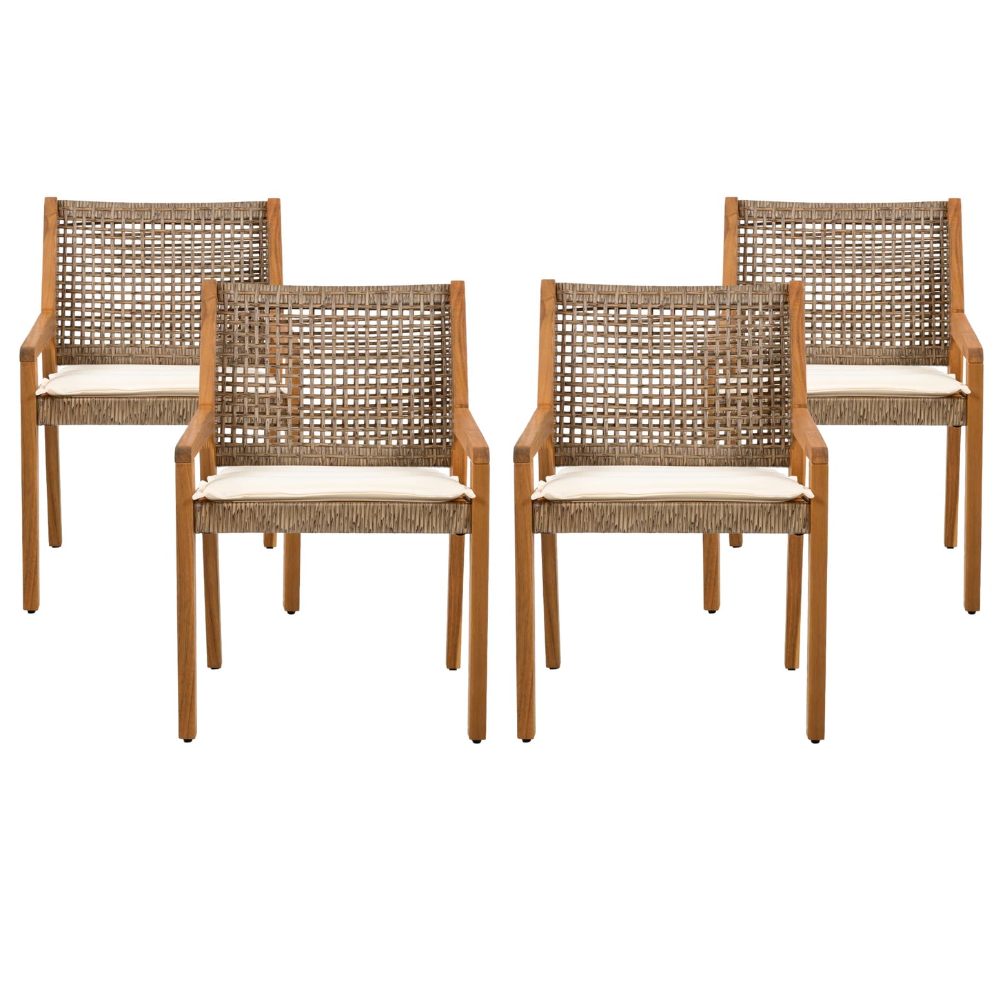 Wooden Patio Dining Set for 4 - Acacia Wood