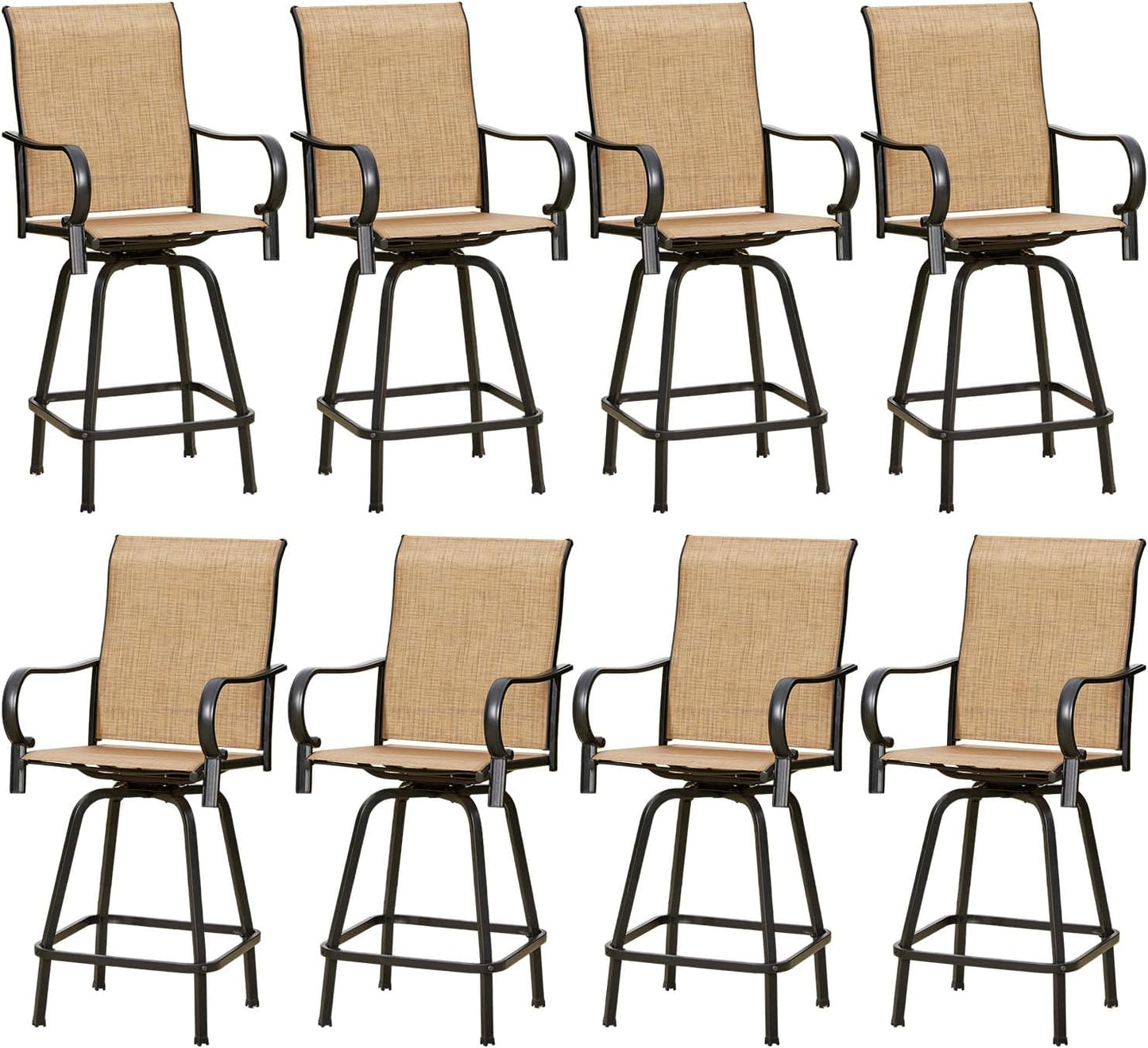 Modern Outdoor Bar Stools - Set of 2
