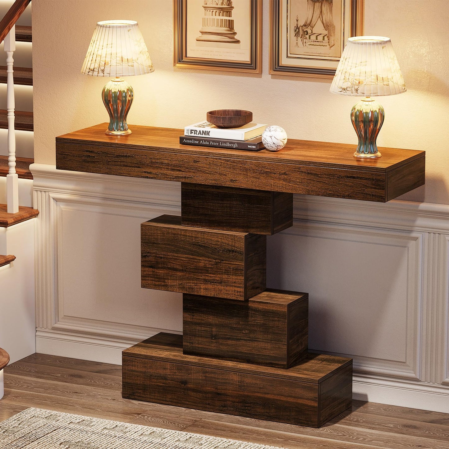 42.5-Inch Narrow Wood Sofa Table