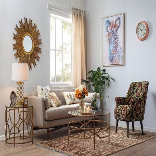Creative Co-Op Gold Sunburst Mirror