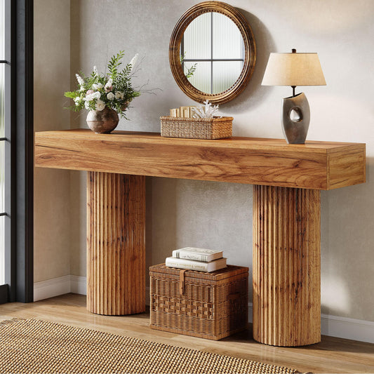 Console Table with Fluted Leg