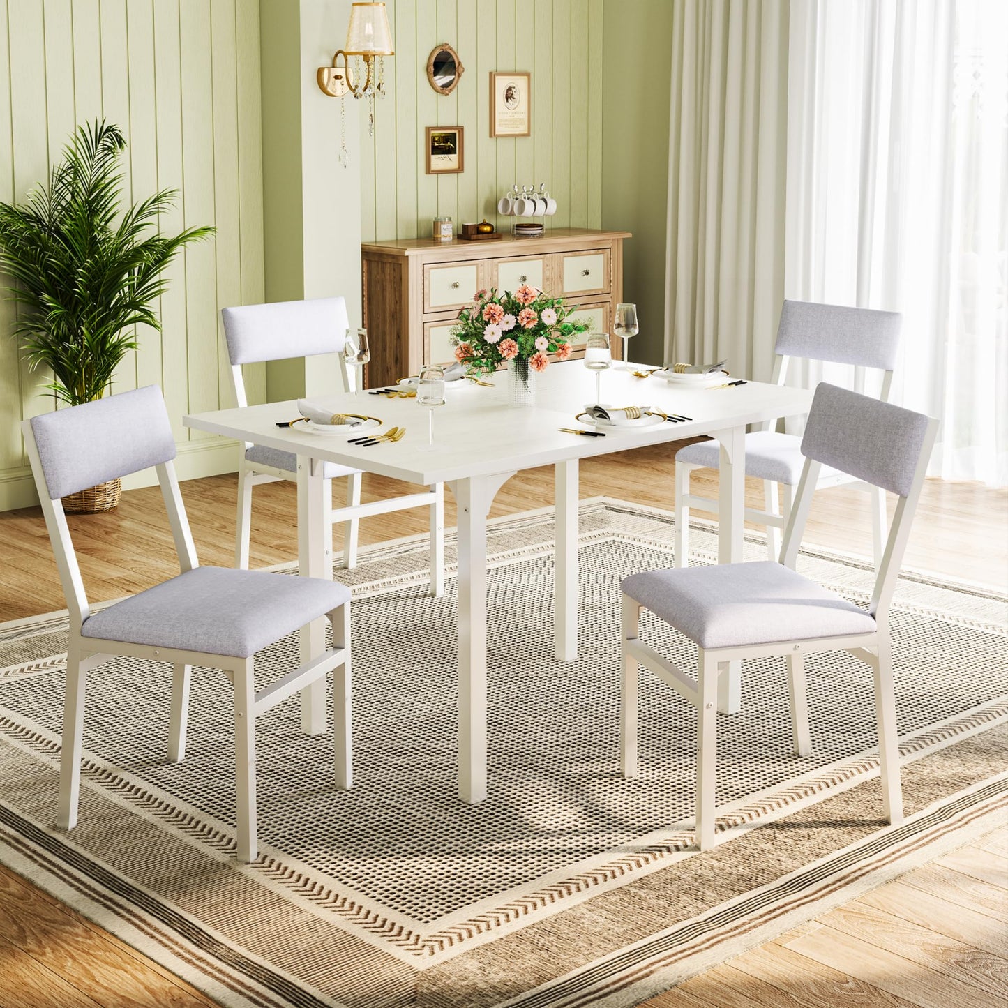 White Dining Table Set
