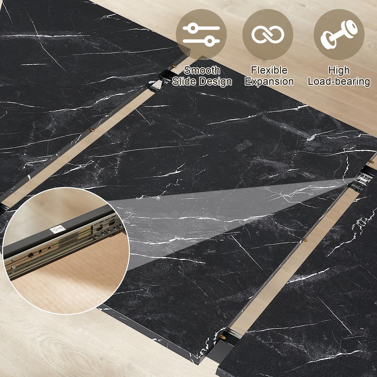Black Extendable Kitchen Table