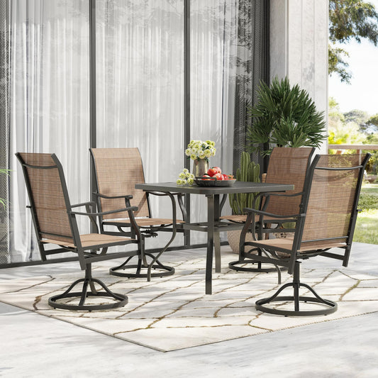 Patio Swivel Chairs Set of 4