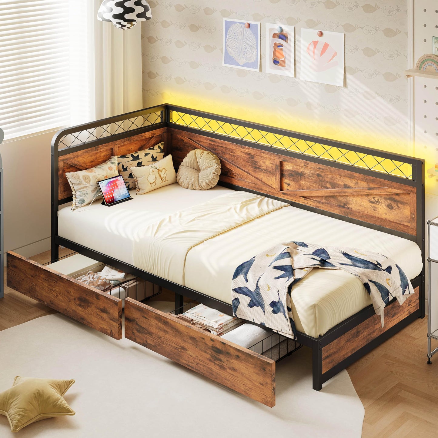 Twin Daybed with Storage Drawers