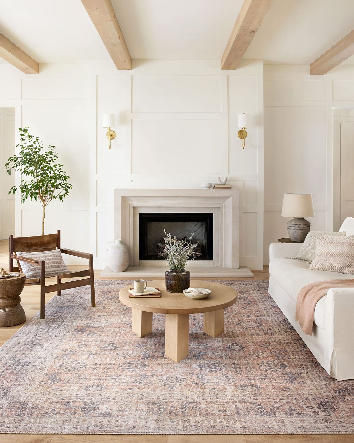 Blush/Grey Area Rug