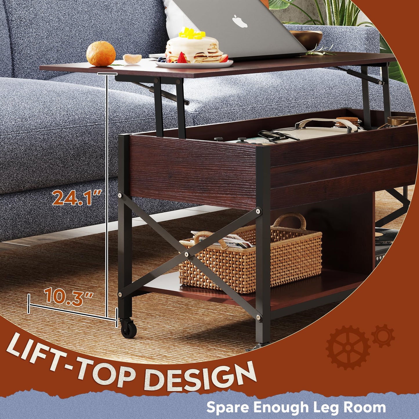 41.3" Lift Top Coffee Table