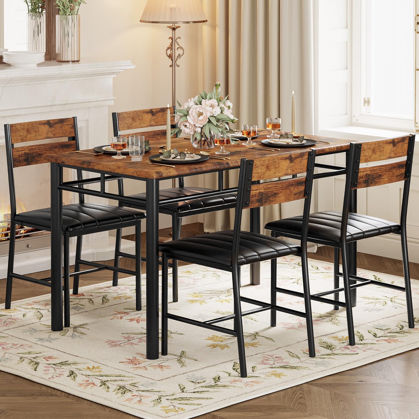 Rustic Brown Dining Table