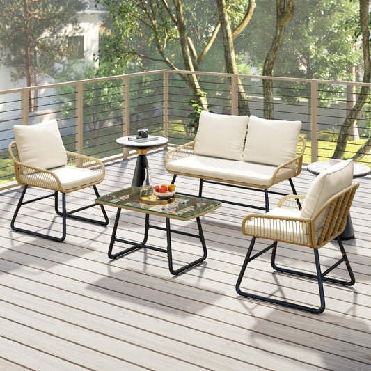 4 Piece Patio Furniture Set