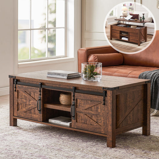 BarnWood Farmhouse Lift Top Coffee Table