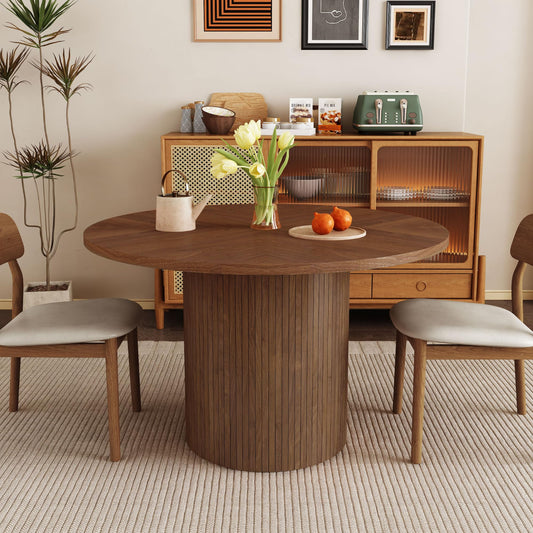 Walnut Round Dining Table